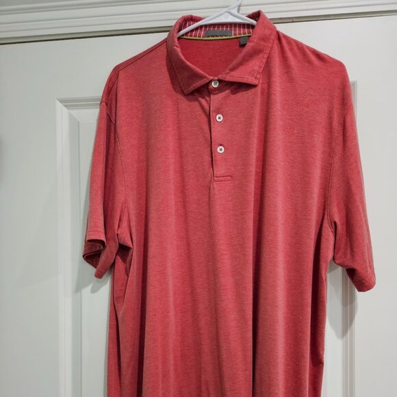 tasc Men’s XL Heathered Red Polo | Moisture-wicking Bamboo - Picture 2 of 3